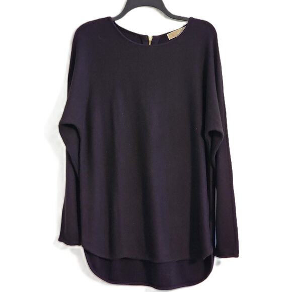 SWEATER-Michael Kors-Black-Long Length-Zipper-Long Sleeves-Size Large - Picture 1 of 13